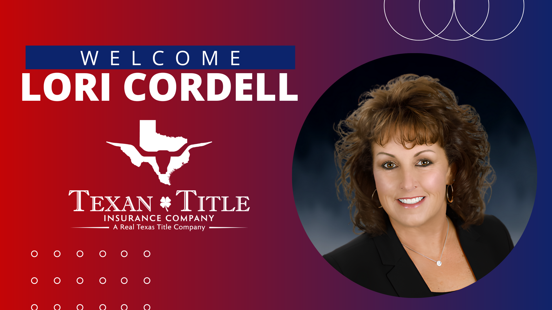 Respected DFW Veteran Lori Cordell joins Texan Title